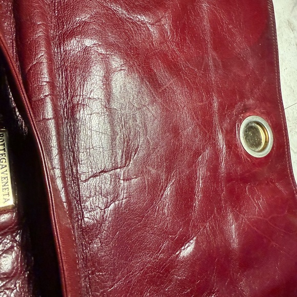 BOTTEGA VENETA VINTAGE BURGUNDY SHOULDER BAG - Picture 14 of 16